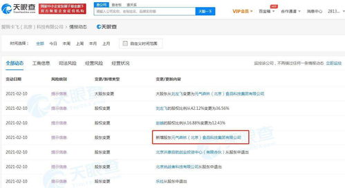元氣森林戰略入股Never Coffee關聯公司，成為最大股東，深化產業鏈布局